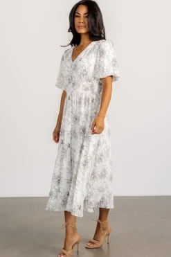 Baltic Born Makenna Midi Dress | Off White Print