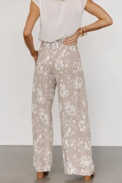 Baltic Born Malta Smocked Waist Pants | Sand + White