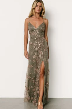 Baltic Born Marcia Sparkle Gown | Eucalyptus + Rose Gold