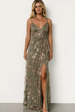 Baltic Born Marcia Sparkle Gown | Eucalyptus + Rose Gold
