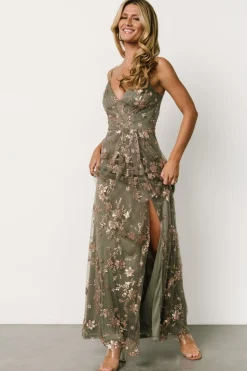 Baltic Born Marcia Sparkle Gown | Eucalyptus + Rose Gold