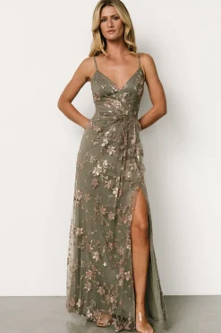 Baltic Born Marcia Sparkle Gown | Eucalyptus + Rose Gold