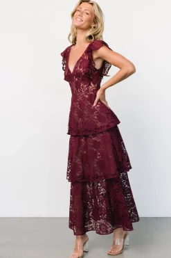 Baltic Born Margot Lace Tiered Maxi Dress |