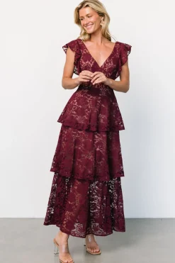 Baltic Born Margot Lace Tiered Maxi Dress |