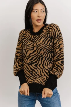 Baltic Born Mariam Knit Sweater | Black + Camel