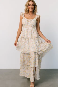 Baltic Born Marigold Tiered Maxi Dress | Yellow Floral