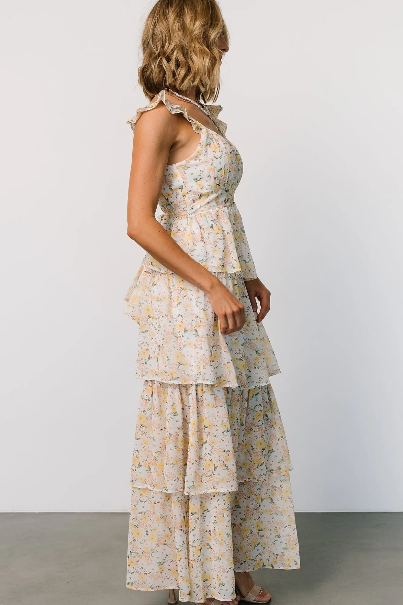Baltic Born Marigold Tiered Maxi Dress | Yellow Floral