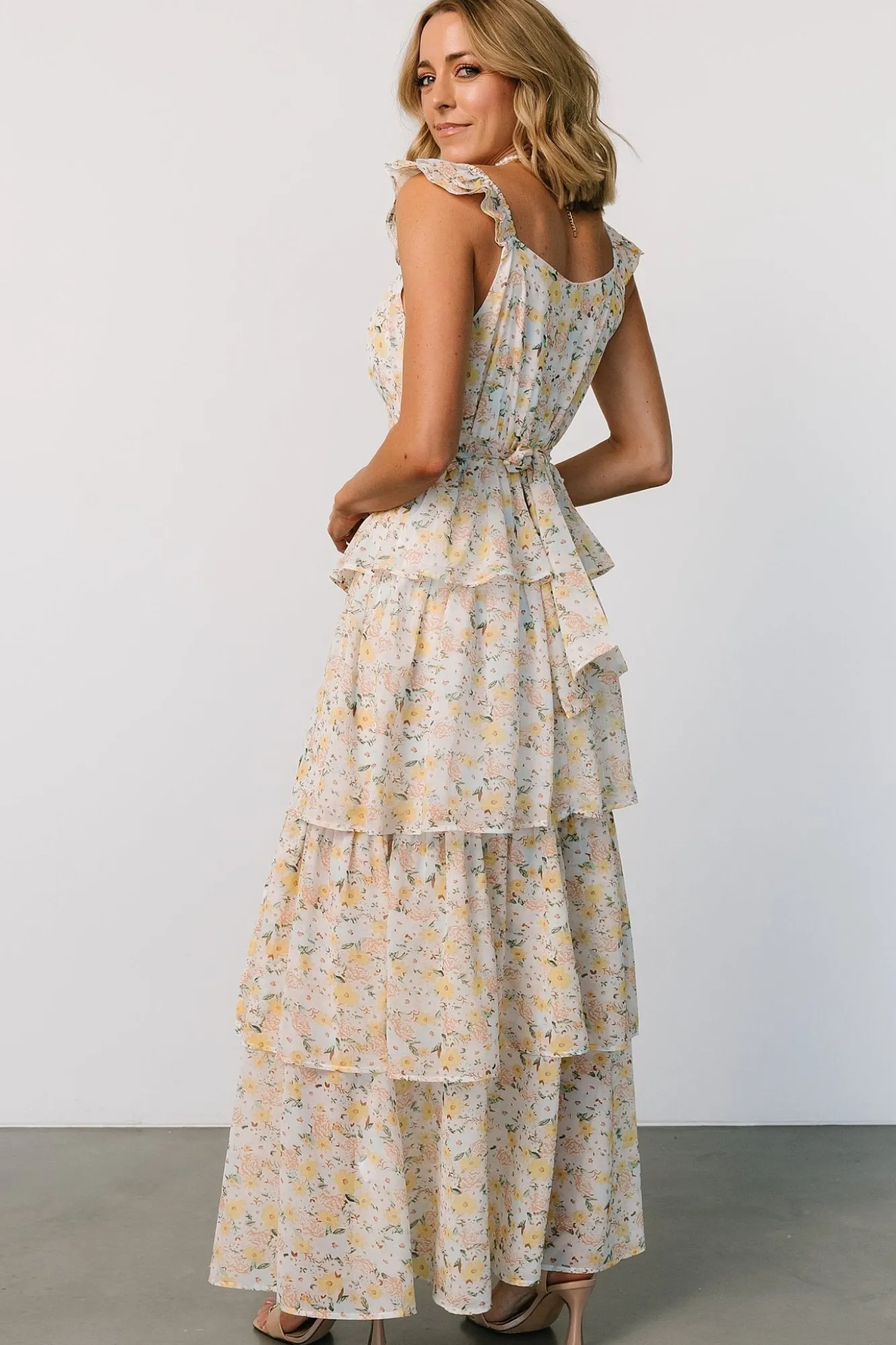 Baltic Born Marigold Tiered Maxi Dress | Yellow Floral