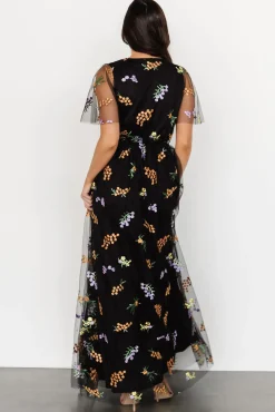 Baltic Born Marseille Embossed Maxi Dress | Midnight Meadow