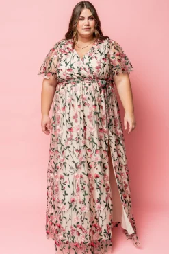 Baltic Born Marseille Embossed Maxi Dress | Rose Garden