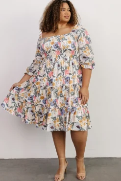 Baltic Born Marta Smocked Midi Dress | Multi Floral