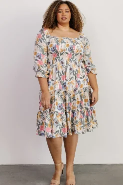 Baltic Born Marta Smocked Midi Dress | Multi Floral