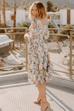 Baltic Born Marta Smocked Midi Dress | Multi Floral