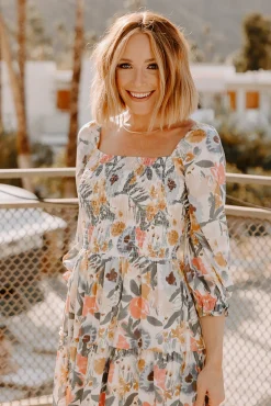 Baltic Born Marta Smocked Midi Dress | Multi Floral