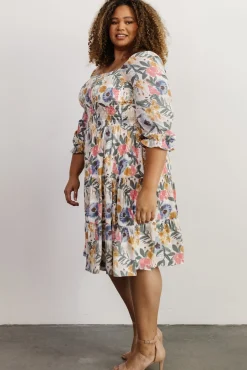Baltic Born Marta Smocked Midi Dress | Multi Floral