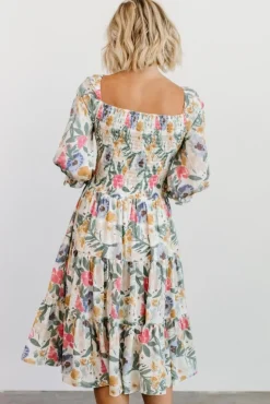 Baltic Born Marta Smocked Midi Dress | Multi Floral