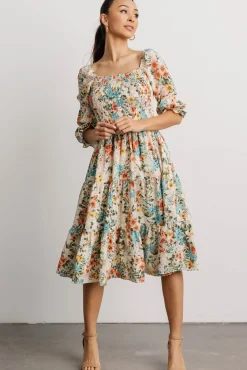 Baltic Born Marta Smocked Midi Dress | Summer Floral