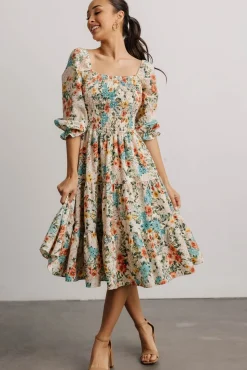 Baltic Born Marta Smocked Midi Dress | Summer Floral