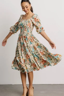 Baltic Born Marta Smocked Midi Dress | Summer Floral