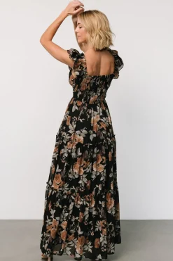Baltic Born Martina Maxi Dress | Black + Copper Floral
