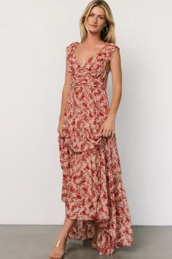 Baltic Born Martina Maxi Dress | Blush + Red