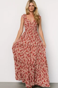 Baltic Born Martina Maxi Dress | Blush + Red
