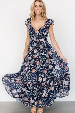 Baltic Born Martina Maxi Dress | Navy Multi