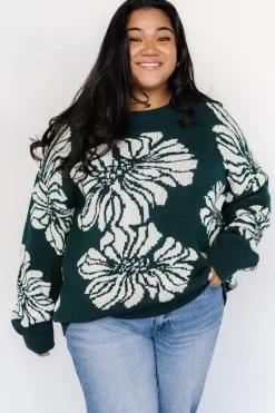 Baltic Born Maude Sweater | Green + Off White