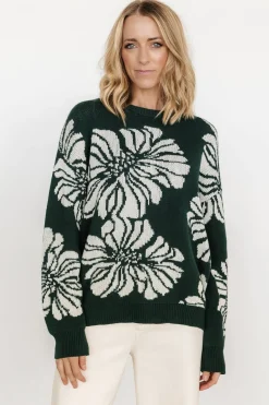 Baltic Born Maude Sweater | Green + Off White