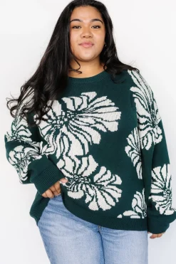 Baltic Born Maude Sweater | Green + Off White