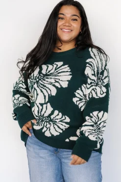 Baltic Born Maude Sweater | Green + Off White
