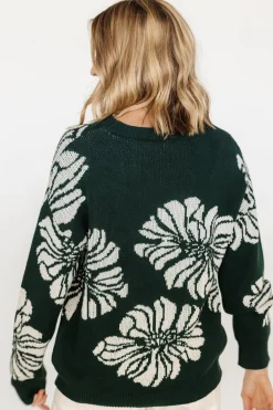 Baltic Born Maude Sweater | Green + Off White