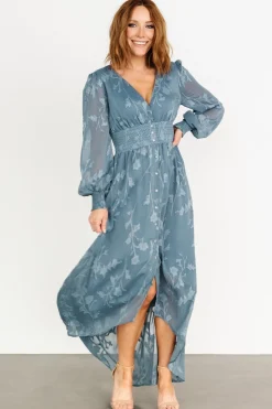 Baltic Born Mayfair High Low Maxi Dress | Slate Blue