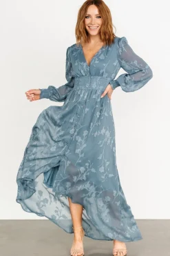 Baltic Born Mayfair High Low Maxi Dress | Slate Blue