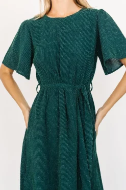 Baltic Born McCall Textured Maxi Dress | Dark Green