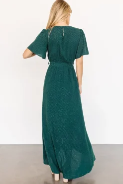 Baltic Born McCall Textured Maxi Dress | Dark Green