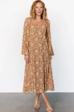 Baltic Born McKinney Dress | Brown + Gold Floral