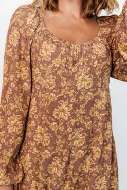 Baltic Born McKinney Dress | Brown + Gold Floral