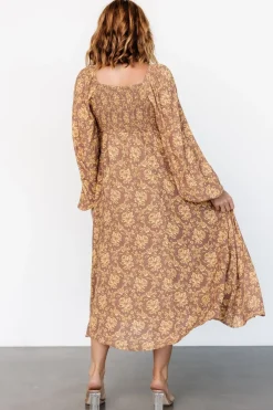 Baltic Born McKinney Dress | Brown + Gold Floral