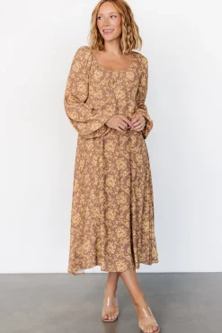 Baltic Born McKinney Dress | Brown + Gold Floral