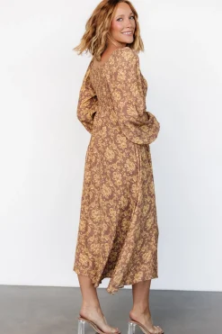 Baltic Born McKinney Dress | Brown + Gold Floral