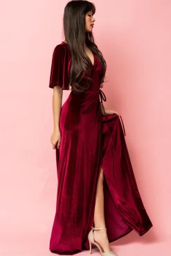 Baltic Born Meghan Velvet Wrap Maxi Dress |