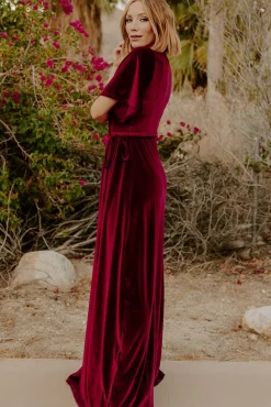 Baltic Born Meghan Velvet Wrap Maxi Dress |