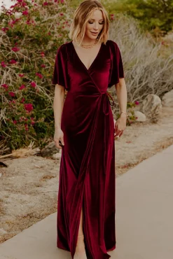 Baltic Born Meghan Velvet Wrap Maxi Dress |