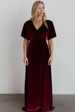Baltic Born Meghan Velvet Wrap Maxi Dress |