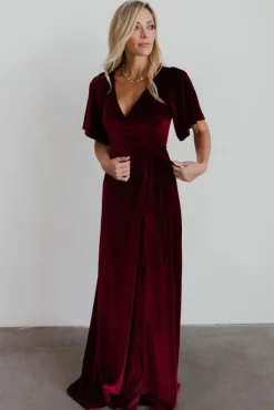 Baltic Born Meghan Velvet Wrap Maxi Dress |