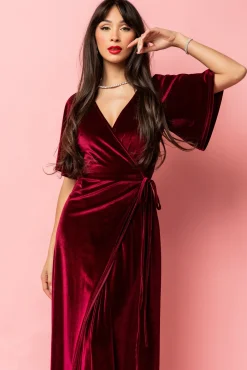 Baltic Born Meghan Velvet Wrap Maxi Dress |