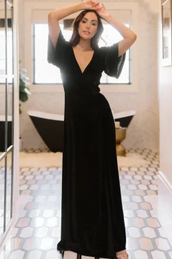 Baltic Born Meghan Velvet Wrap Maxi Dress |