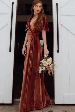 Baltic Born Meghan Velvet Wrap Maxi Dress |