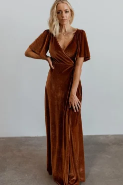 Baltic Born Meghan Velvet Wrap Maxi Dress |